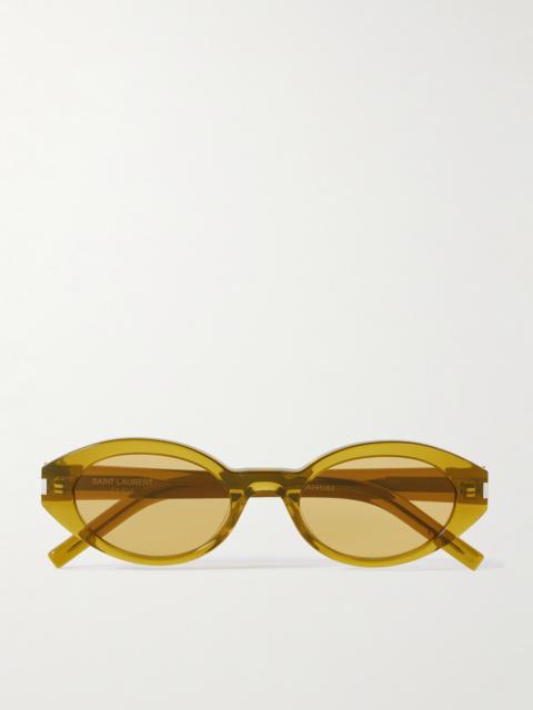 SAINT LAURENT Oval-frame Acetate Sunglasses