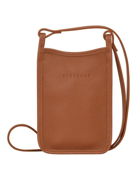 Longchamp Le Foulonné Phone case Caramel - Leather
