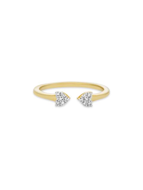 STONE AND STRAND Heart to Heart Pave Ring