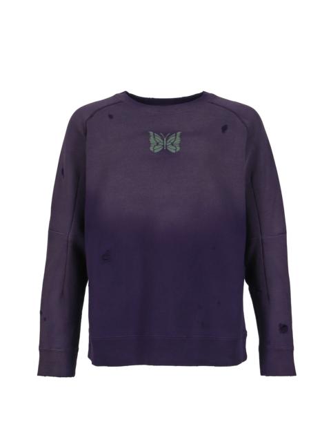NEEDLES DECONSTRUCTED SWEAT SHIRT - COTTON FRENCH TERRY / PUR