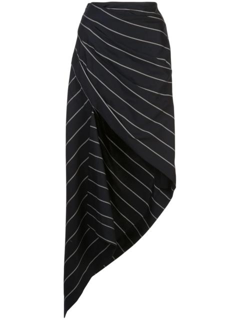 Monse pinstriped asymmetric skirt