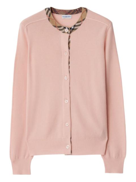 Burberry check-trimmed cardigan