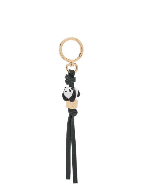 Loewe Panda dice charm in calfskin and brass