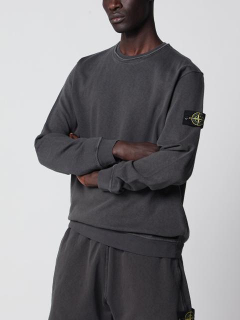 Stone Island Crewneck sweatshirt in slub cotton, grey