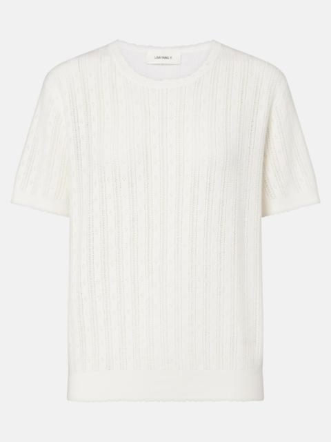 LISA YANG Suyin pointelle cotton and cashmere sweater