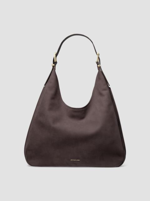 MICHAEL KORS Women's Nolita Large Leather Hobo Bag - Chocolate