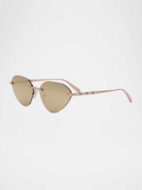 BVLGARI Serpenti Rimless Cat-Eye Sunglasses