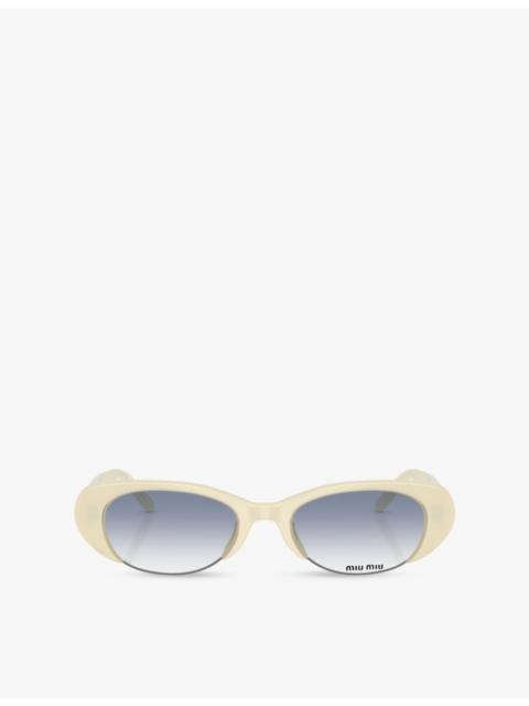 Miu Miu MU C05SU Oval-Frame Acetate Sunglasses