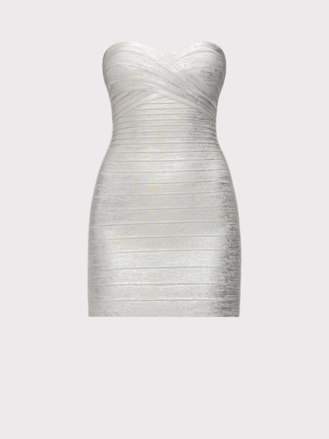 HERVE LEGER THE METALLIC ISLA DRESS