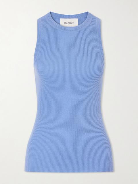 LISA YANG Amya Ribbed Cotton And Cashmere-blend Tank Top
