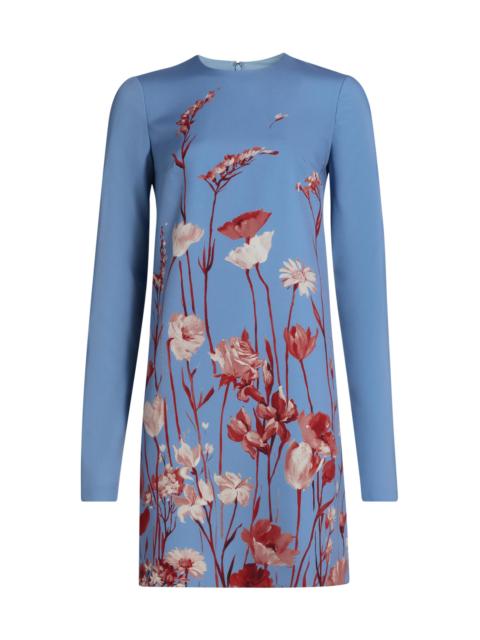 LELA ROSE Women's Kelly Floral Crêpe Minidress - Cornflower Multi