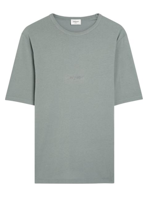 SAINT LAURENT Saint Laurent Logo-embroidered Cotton T-shirt