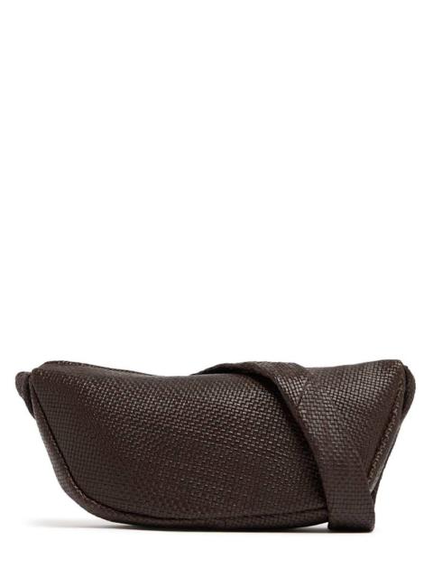 Woven Crescent leather shoulder bag