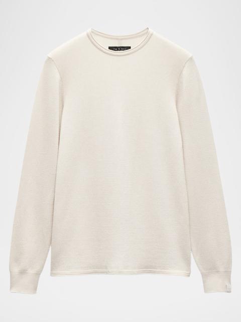 rag & bone Men's Gregory Slim-Fit Waffle Knit Crewneck Sweater