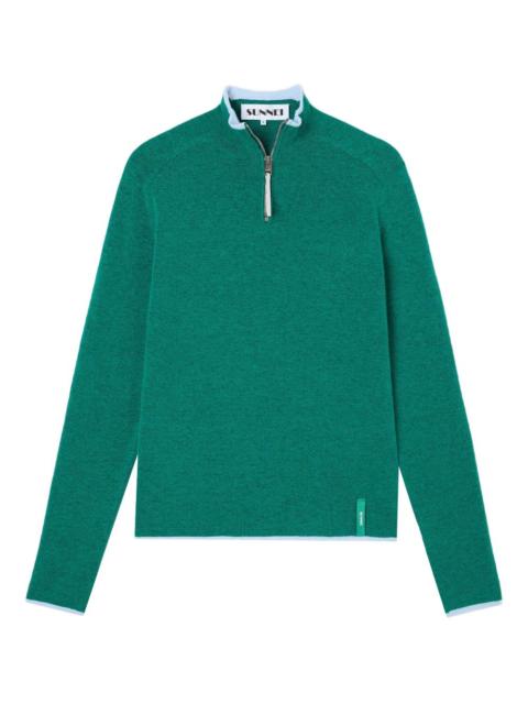 SUNNEI half-zipped long-sleeve sweater