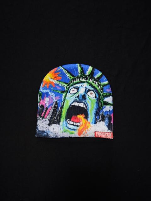 Other brands Japanese Brand - Prosper Studios Liberty Beanie Graphic Cyber Grunge Hat
