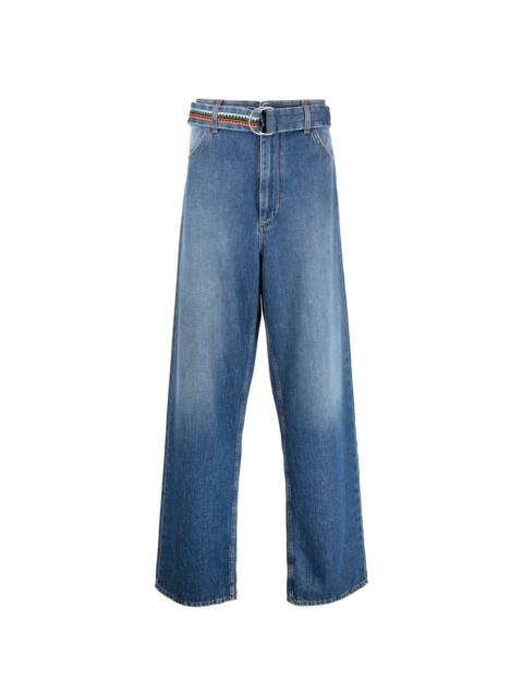 Marcelo Burlon County Of Milan belted wide-leg jeans