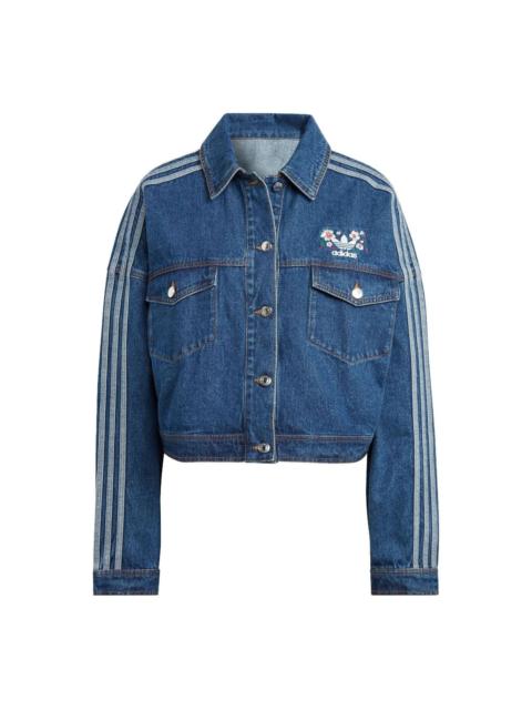 adidas (WMNS) adidas Originals Logo Denim Jacket 'Blue Indigo' IP3767