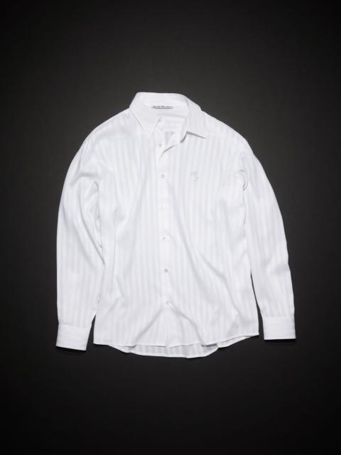 Button-up stripe shirt - White