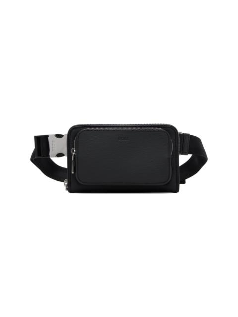 BOSS Black Saffiano Leather Messenger Bag