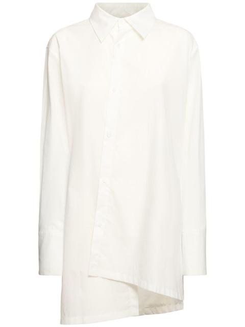 Yohji Yamamoto Asymmetric cotton poplin shirt