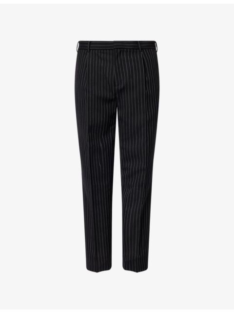 Givenchy Striped Tapered-Leg Wool Trousers