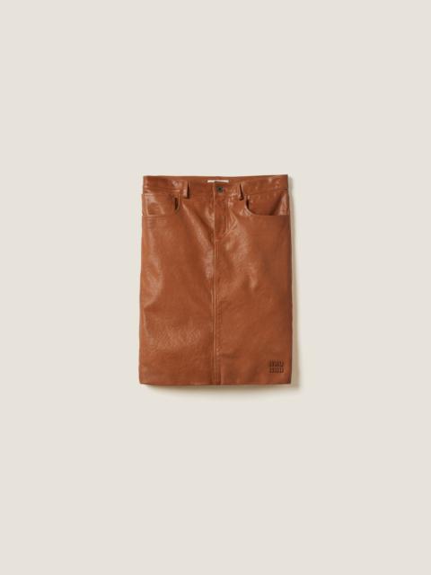 Miu Miu Nappa leather skirt