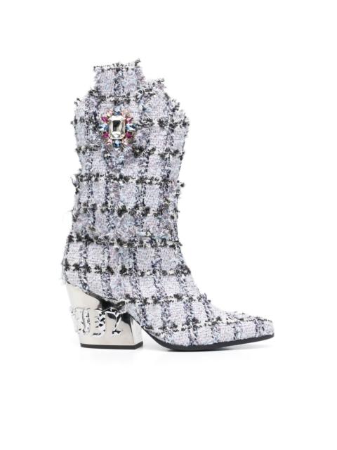 PHILIPP PLEIN Cowboy Gothic Plein 85mm boots