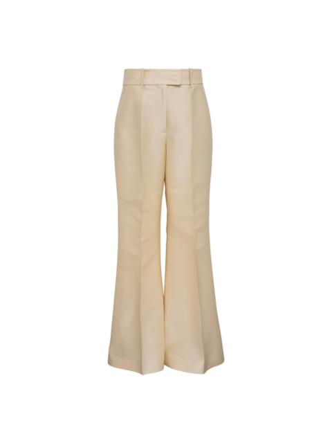 Zimmermann Luna Wool Silk Flare Pant