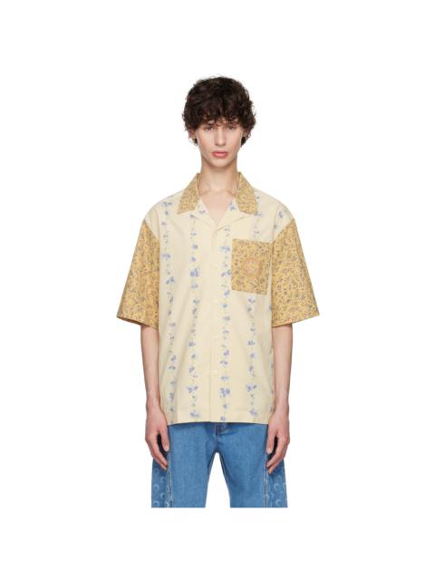 Orange Upcycled Floral Shirt