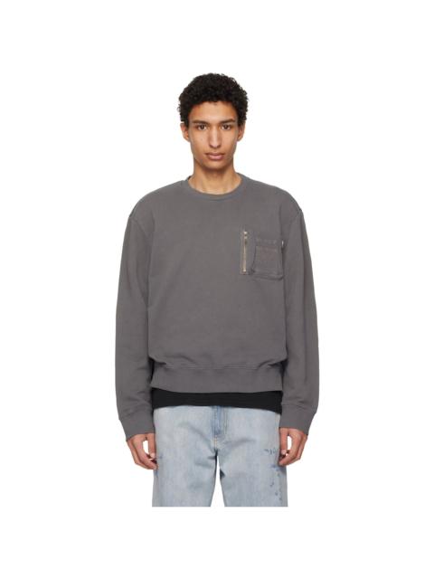 MM6 Maison Margiela Gray Utility Pocket Sweatshirt