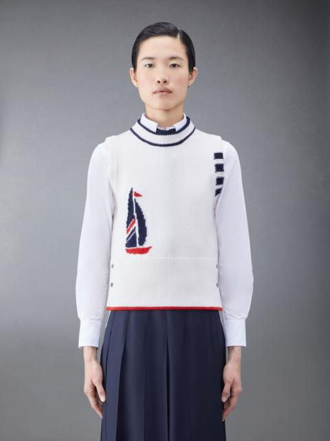 Merino Jersey Sailboat 4-Bar Boxy Shell Top