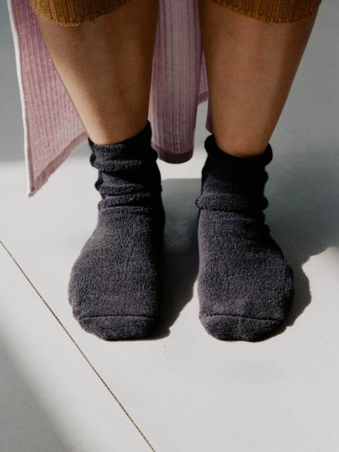 BASERANGE Buckle Overankle Socks - Textured Organic Cotton