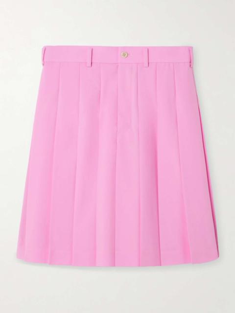 Comme des Garçons GIRL Pleated wool grain de poudre midi skirt
