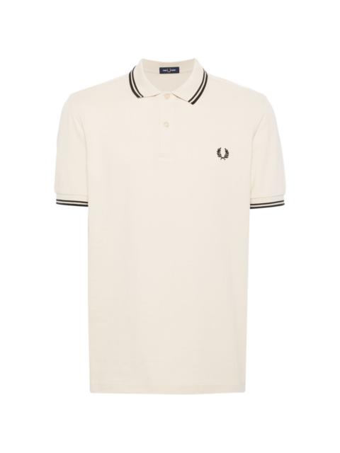 logo-embroidered cotton polo shirt