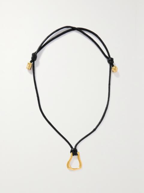 ALIGHIERI + Net Sustain The Mini Link Of Wanderlust Gold-plated Cord Necklace