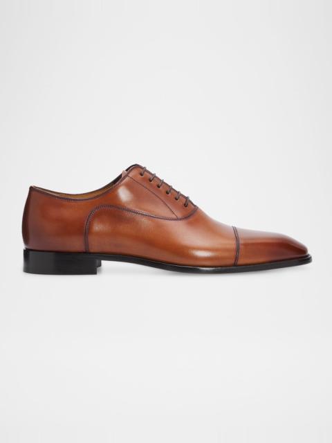 Christian Louboutin Men's Greggory Patinated Leather Oxford Shoes