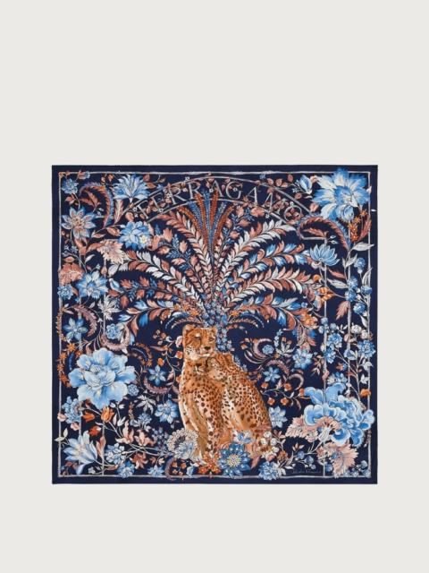 FERRAGAMO GIAGUARI PRINT SILK FOULARD