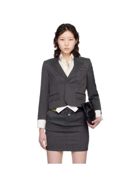 Gray Tailoring Wool Blazer