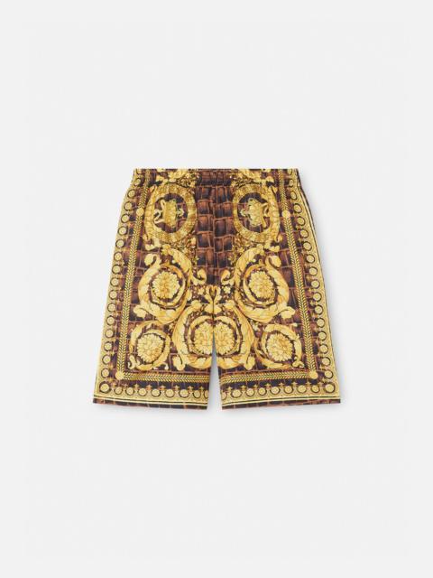 Baroccodile Silk Shorts