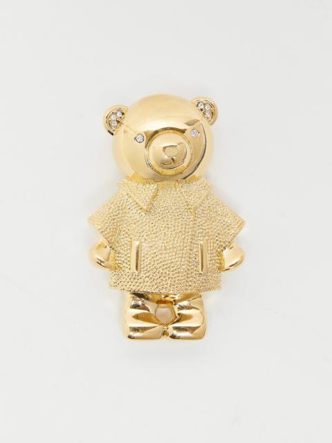 Max Mara SHINY Metal brooch with rhinestones