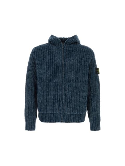 Stone Island STONE ISLAND Blue Cotton Cardigan New & Authentic (Men's siz