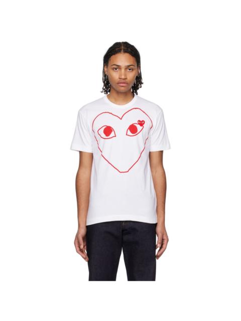 Comme des Garçons PLAY White Double Heart T-Shirt