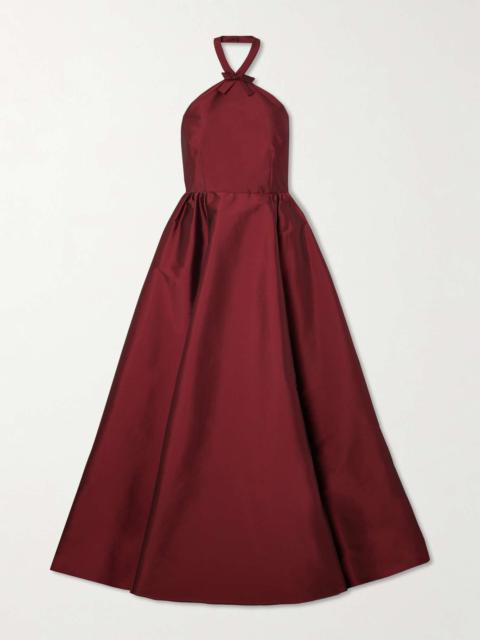 Jones taffeta halterneck gown