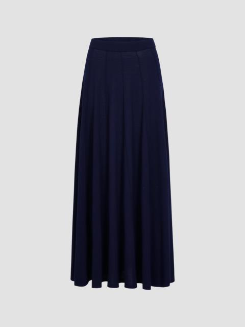 TWP Women's Merino Wool A-Line Maxi Skirt - Blue Nights