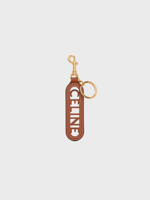 CELINE PERFORATED CELINE KEYRING CHARM IN SMOOTH CALFSKIN