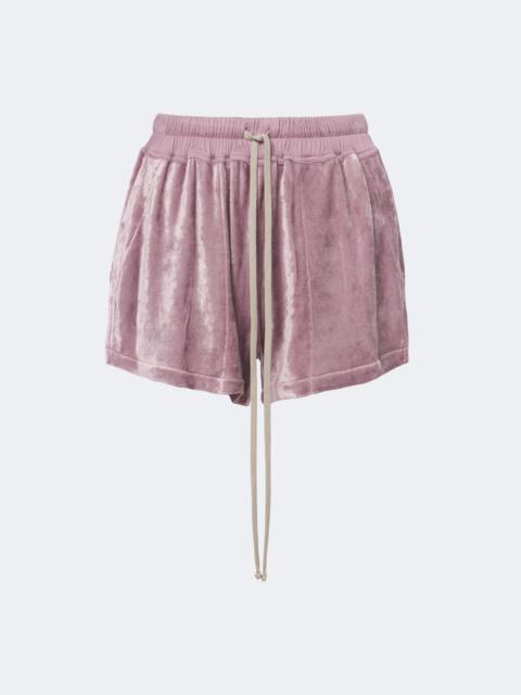 Rick Owens Velvet jersey shorts