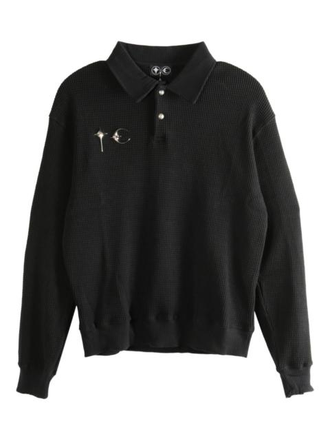 Thug Club waffle pin polo shirt