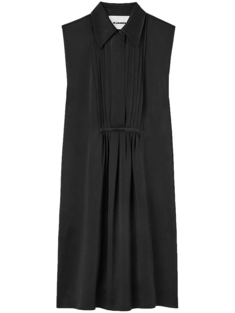 Jil Sander classic-collar satin-finish dress