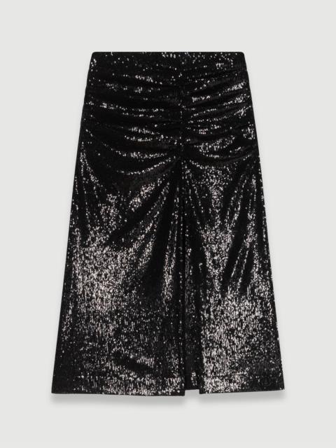maje Sequinned midi skirt